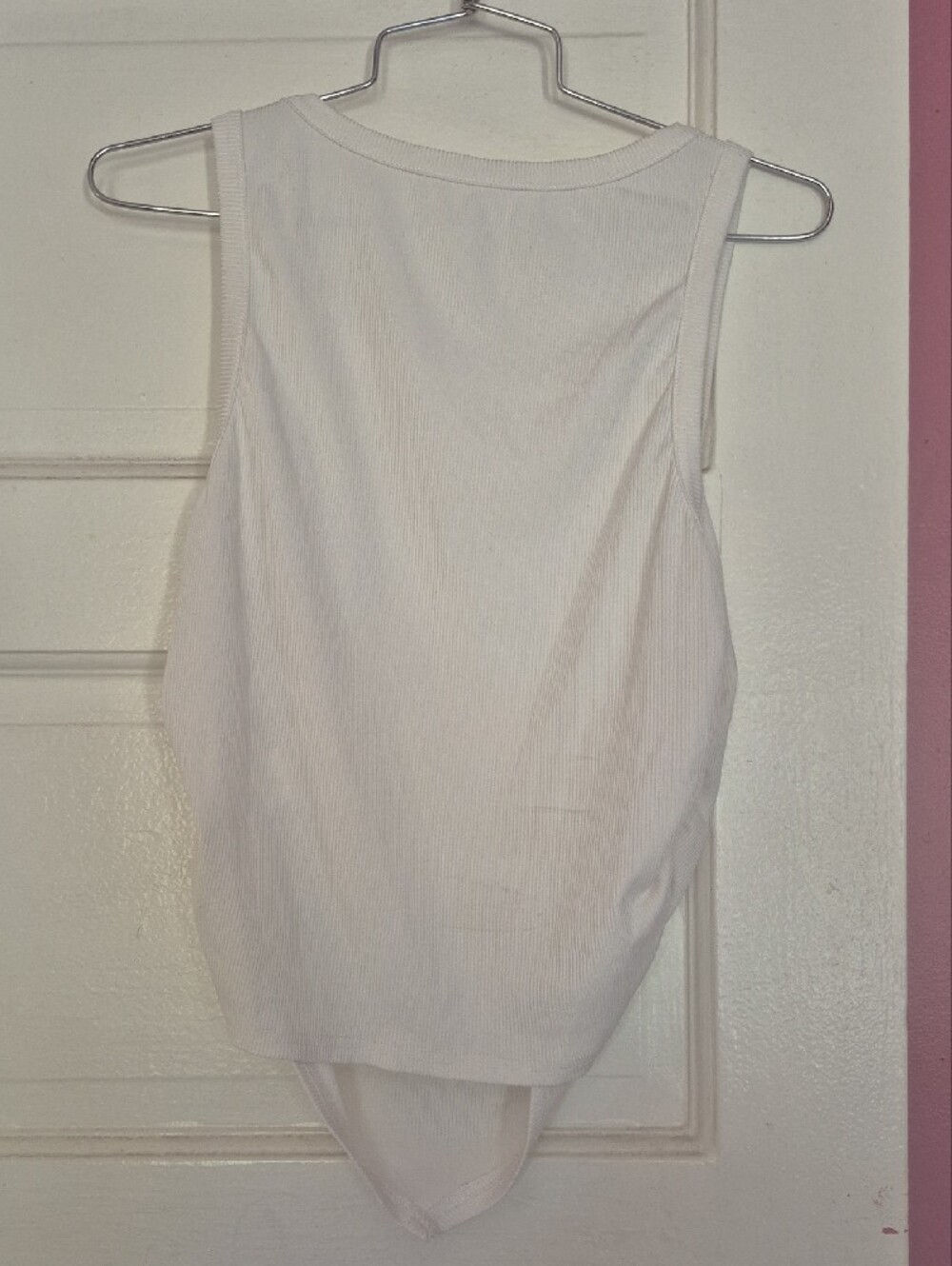 White Ribbed Tank Top - Picture 3 of 3